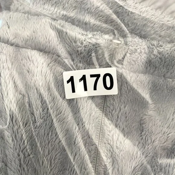 North Face Osito Fleece Jacket Full Zip Womens Medium Gray Pink Ribbon Gorpcore - Picture 11 of 11